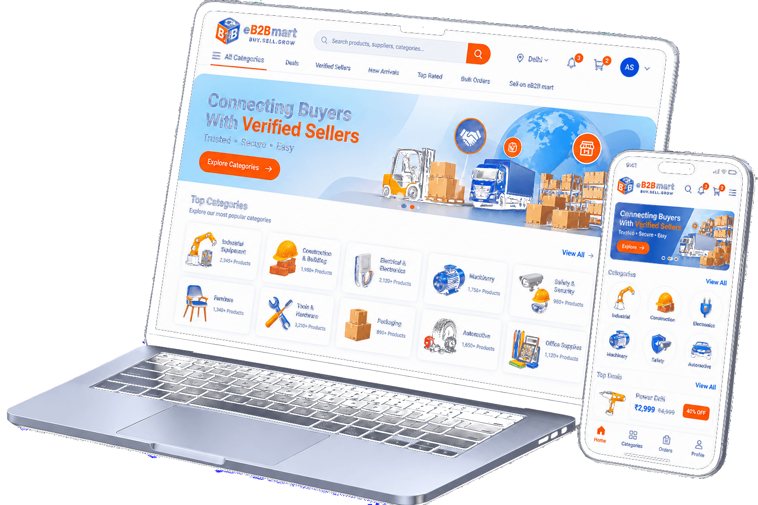 eB2bMart on desktop and mobile