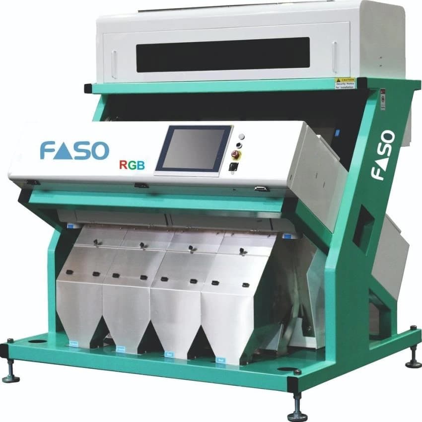 Semi Automatic Tri-Chromatic 4 Chute Intelligent Color Sorter, 220 V, Single Phase