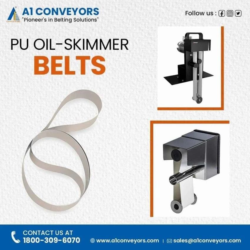 CR Steel PU Oil Skimmer Belt, Belt Width: 100 mm, Belt Thickness: 5 mm