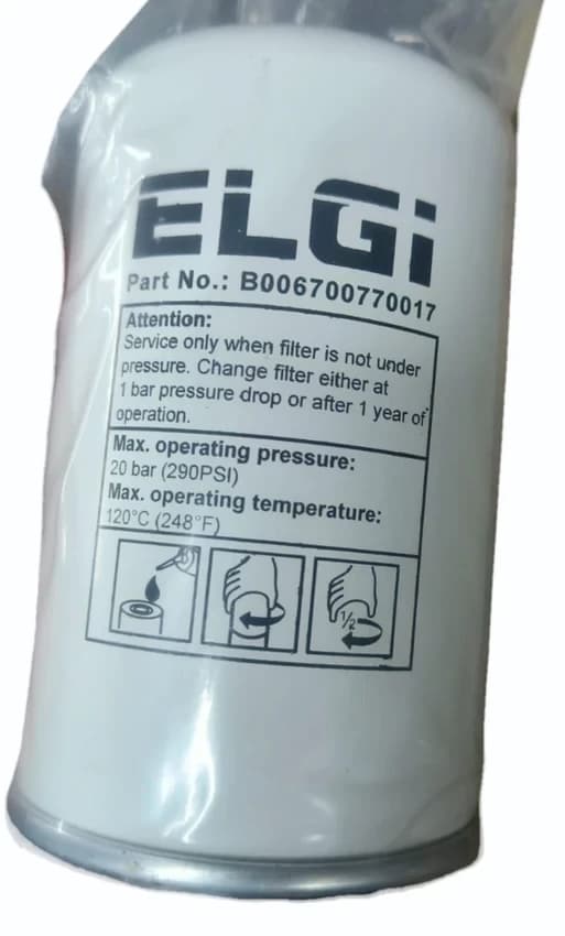 Elgi Air Oil Separator (84mm OD) for 15 HP Compressors