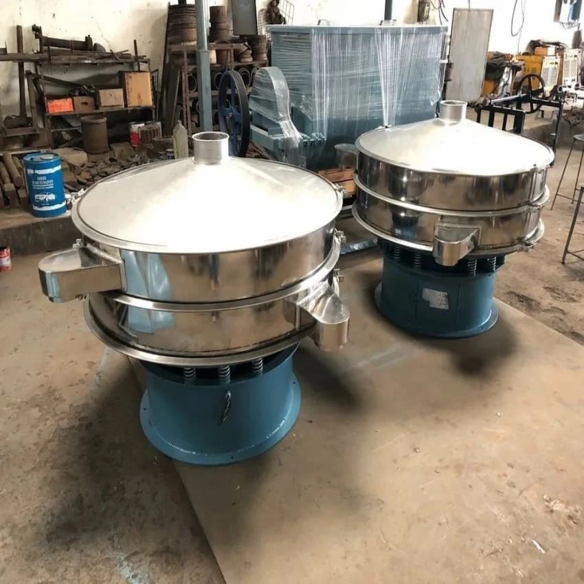 Powder Coated Semi-Automatic Vibro Sieve Machine, Single Phase, Capacity: 300 kg/hr