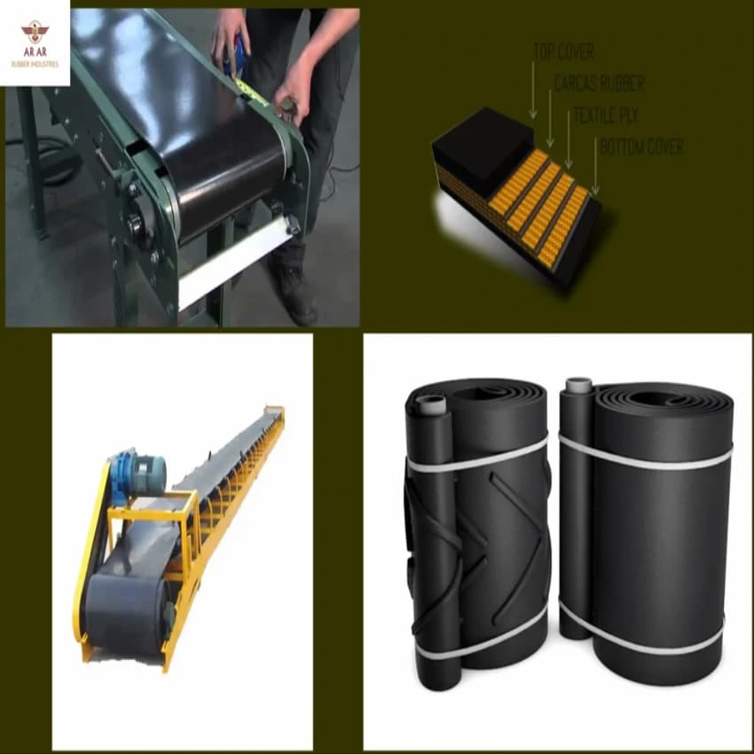 Black Rubber Endless Conveyor Belt