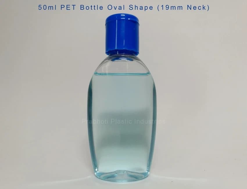 50ml Oval Shaped Pet Bottles for Hand Sanitizer