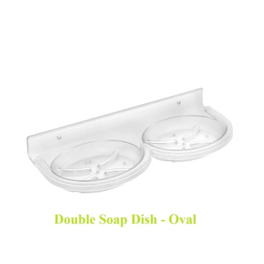 Meiki Transparent Plastic Double Soap Dish, Size: 16 Inch-18 Inch