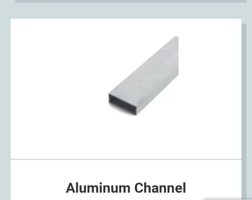U Shape Aluminium Channel for Construction (3 Meter)