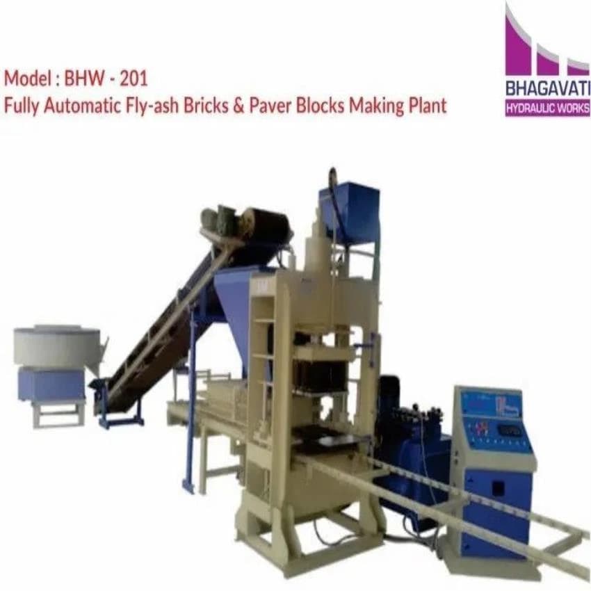 Solid Fully Automatic Fly Ash Brick and Paver Block Making Plant, Capacity: 500-1000 Blocks per hour
