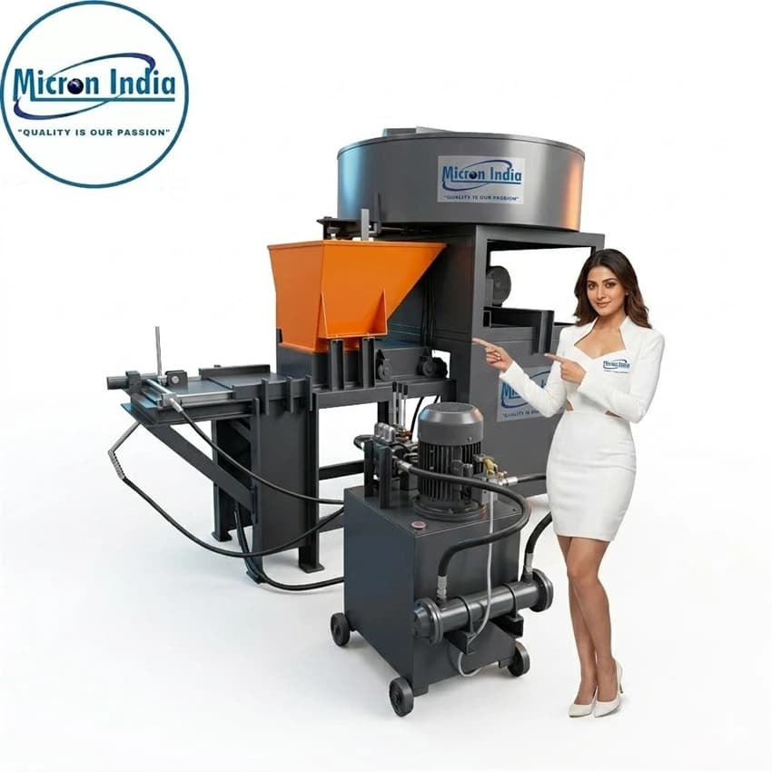 HYDRAULIC BRICK MAKING MACHINE INCLUDE PAN MIXER