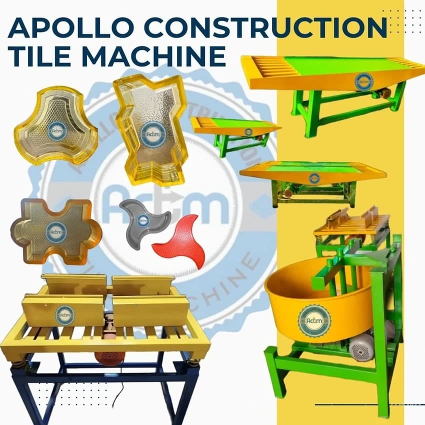 Semi-Automatic Mild Steel Cement Tile Making Machine (15 HP)