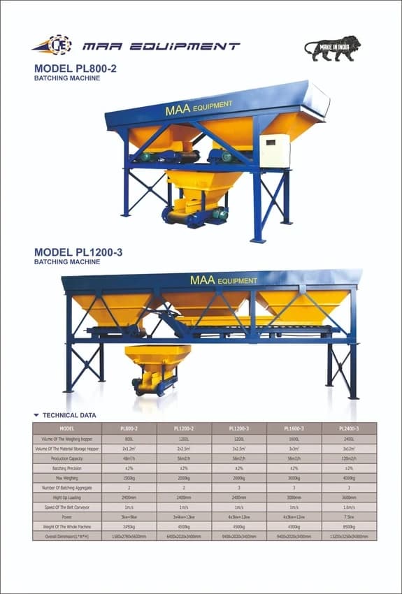 380V Concrete Batching Plant (10 m3/hr)