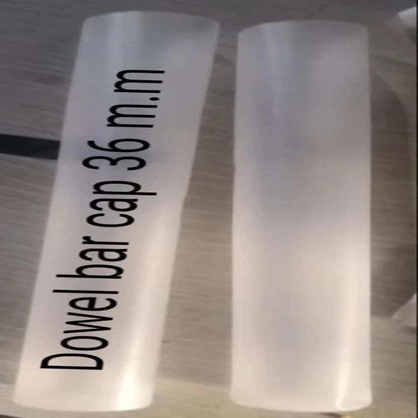 LDPE White Dowel Bar End Cap Sleeves, Shape: Round, Size: 36 mm
