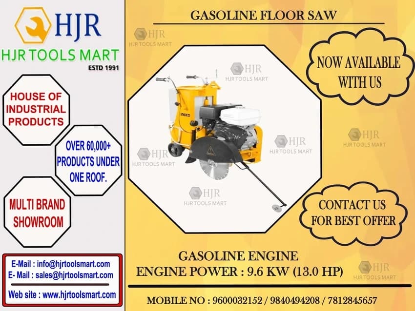 INGCO 13 HP Petrol Concrete Cutter, Hand, Belt