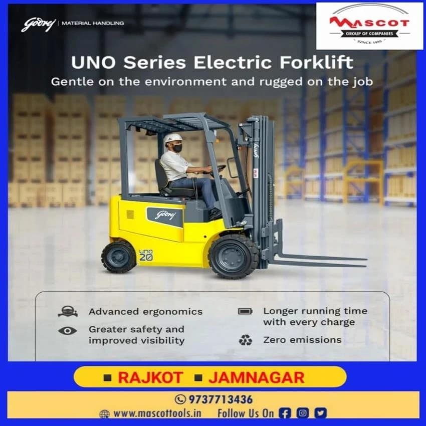 Godrej Electric Forklift, For Industrial, Wheel Loader