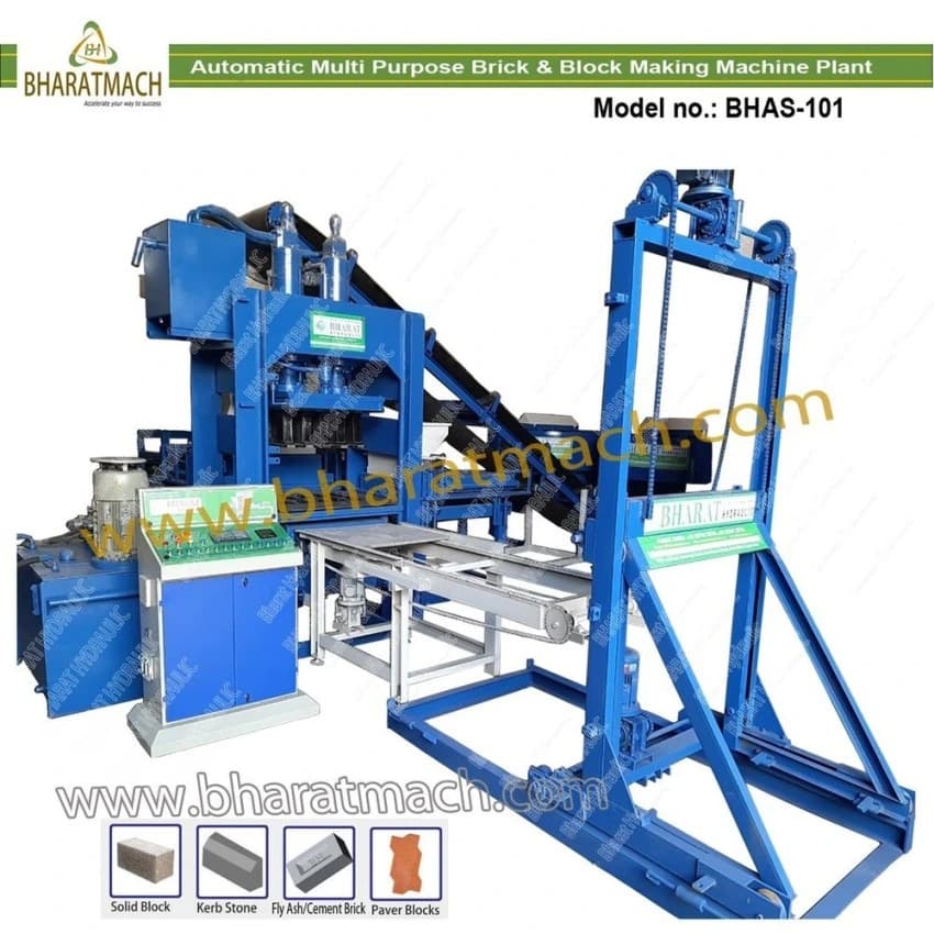 BHAS-101A 15cvt Automatic Multi Brick & Block Machine With Stacker
