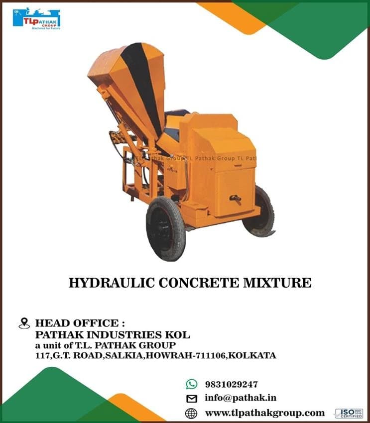 Hydraulic Concrete Mixer, For Construction