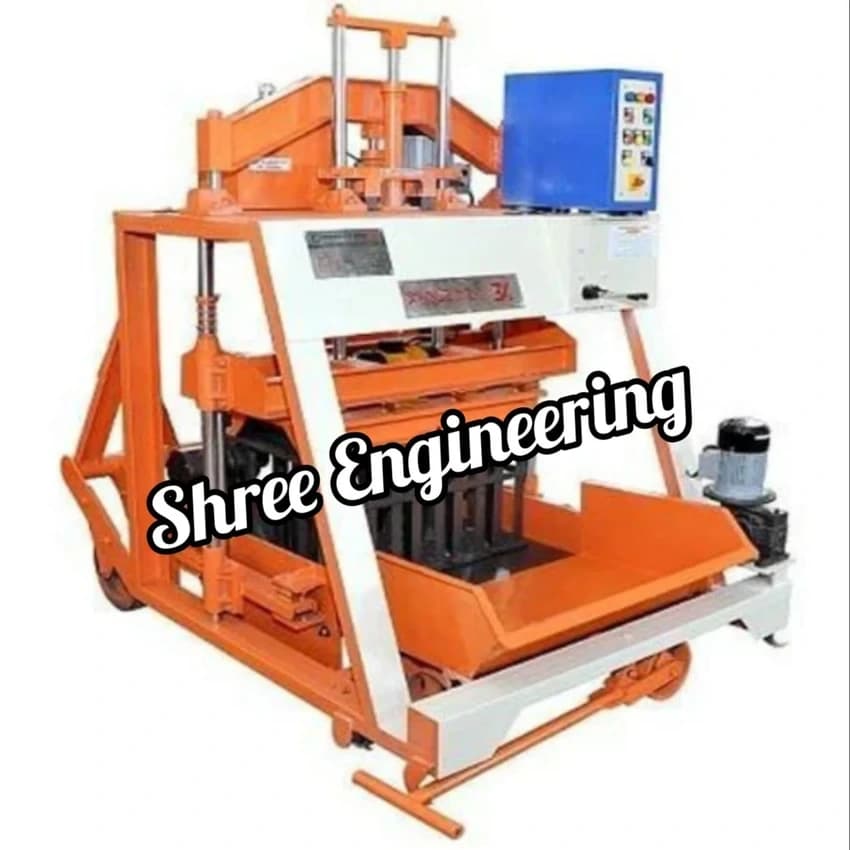 High Pressure Concrete Block Making Machine, Semi-Automatic