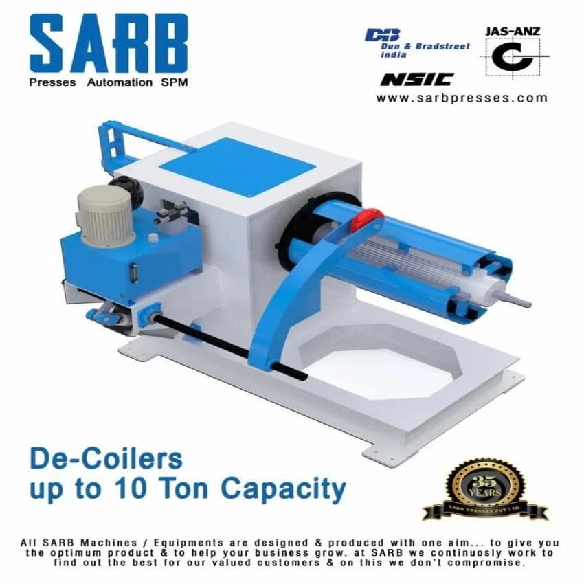 Decoiler hydraulic, For Industrial, Production Capacity: 7 Ton