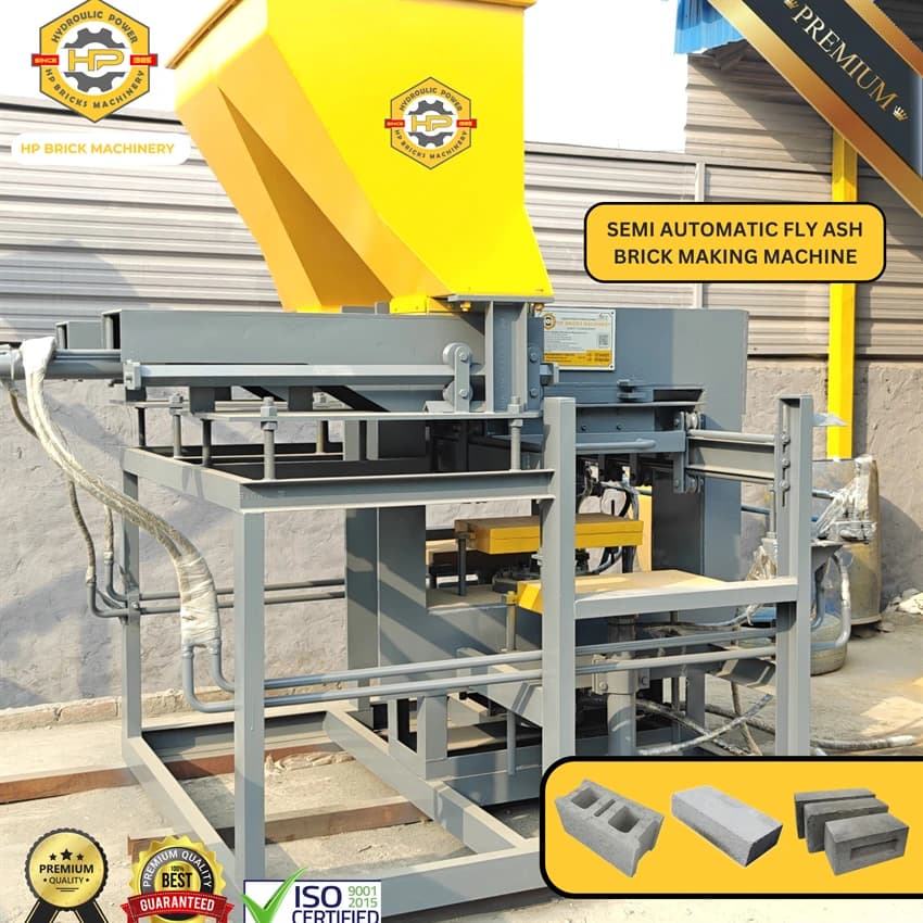 Semi Automatic Fly Ash Brick Making Machine