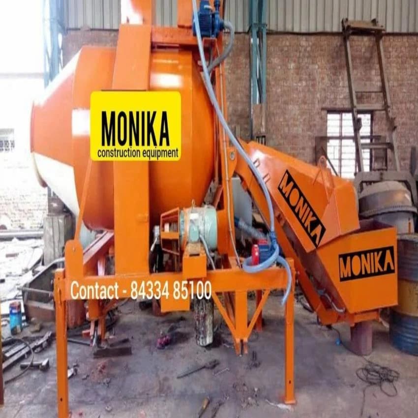 Electric Engine Mini Mobile Reversible Drum Batching Plant, For Used To Mix Concrete, Drum Capacity: 12-15 CUM