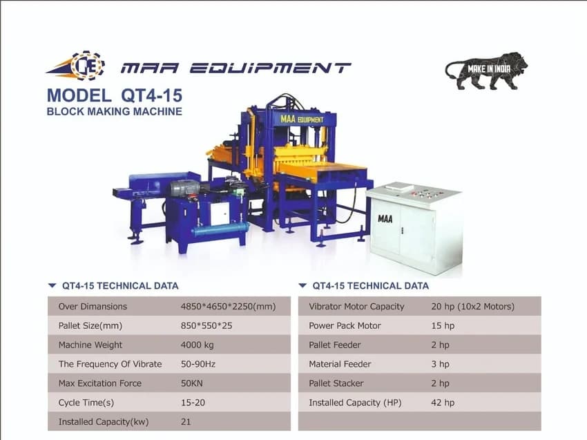 Concrete Paver Tiles Making Machine, 4-15