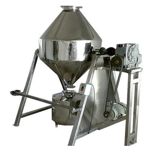 Stainless Steel Semi Automatic Double Cone Blender Machine
