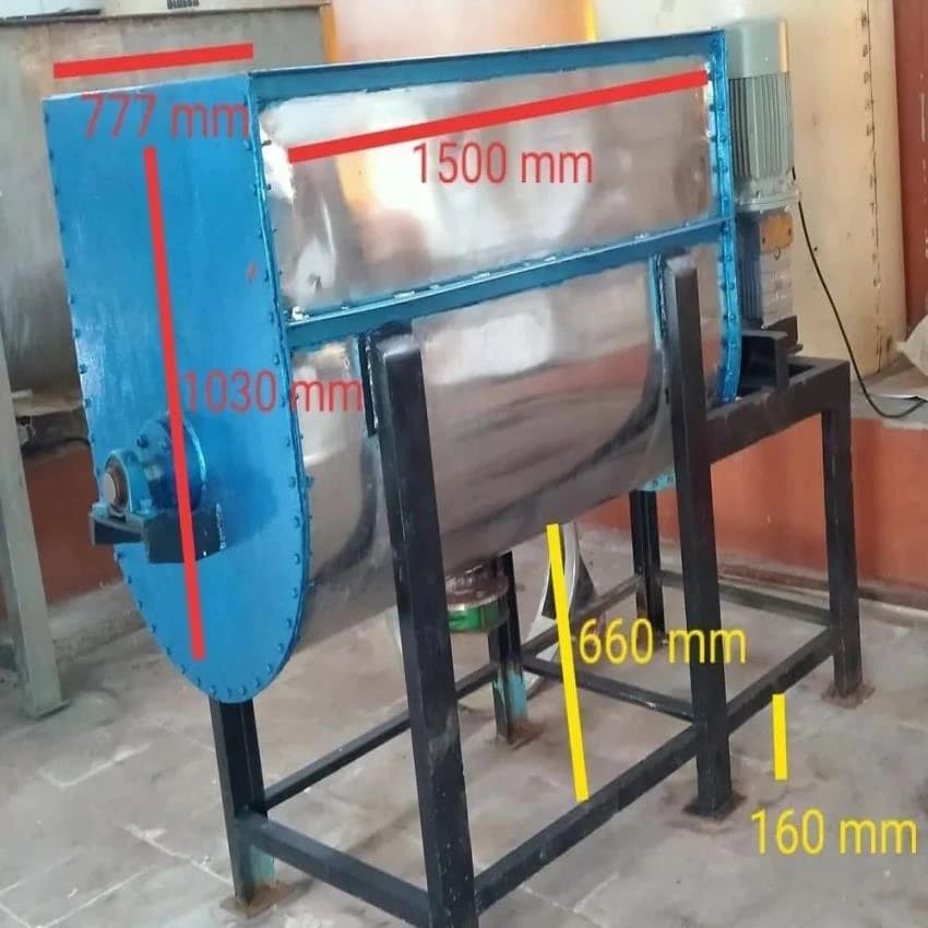 MS/SS U Shape Ribbon Blender, Capacity: 50 Kg To 5 Ton
