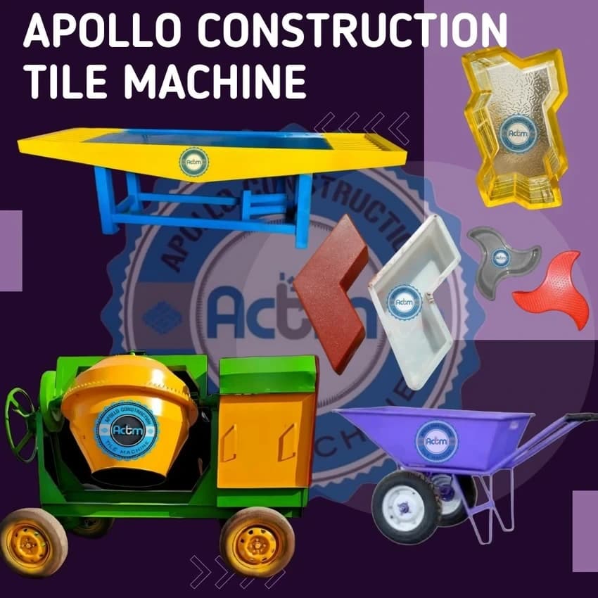 Mild Steel Tile Making Machine Set, For Construction