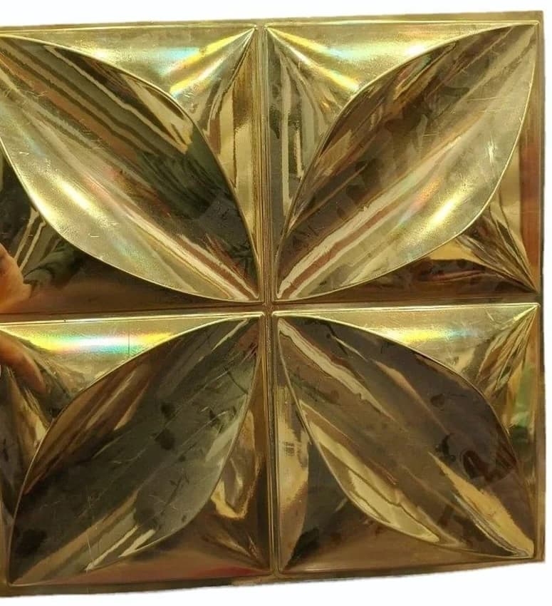 Golden 3D PVC Wall Panel