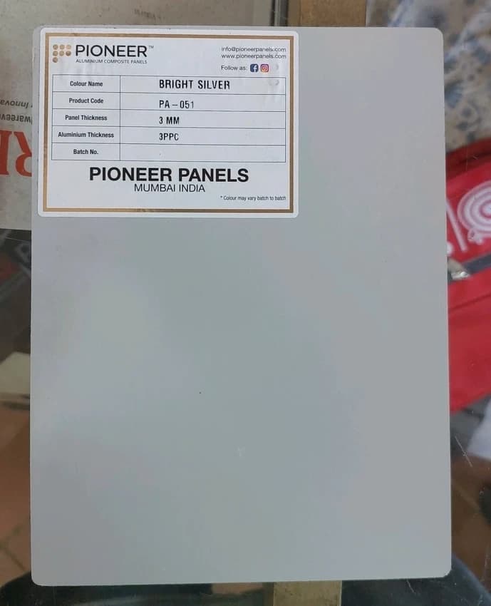 Plain Colours Aluminium Aluminum Composite Panels, Thickness: 3 mm