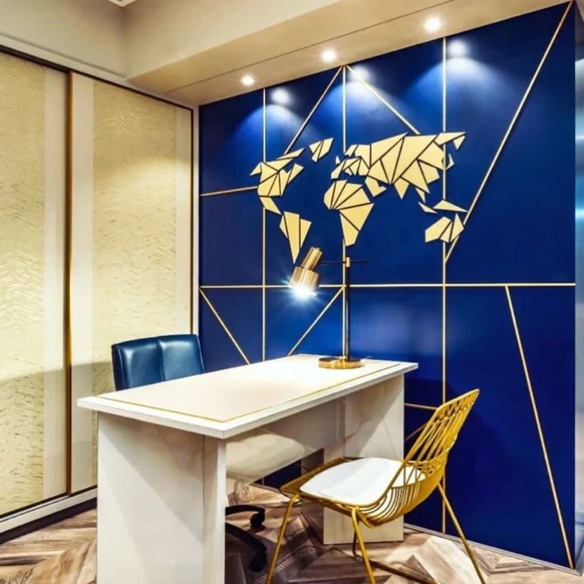 World Map In Acp - Cutwork, Size: 48 Inches By 25 Inches, Thickness: 6 Mm