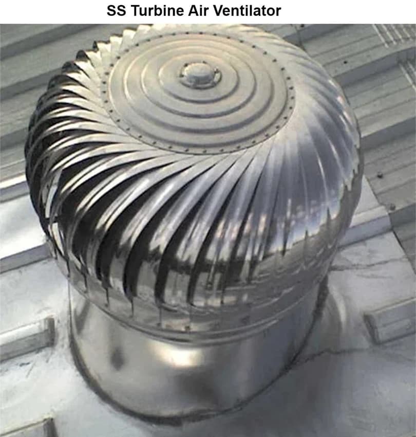 Stainless Steel Electric SS Turbine Air Ventilator, For Industrial