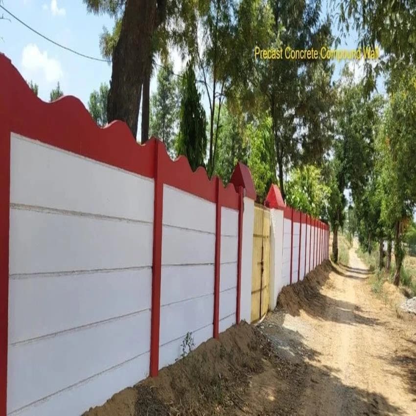 Prefab Precast Concrete Compound Wall, Thickness: 12 Inch