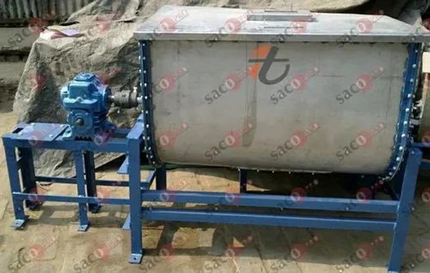 Ss 304 U Shape Drum Detergent Powder Mixer Machine, For Mixing, Capacity: 25kg -300kg