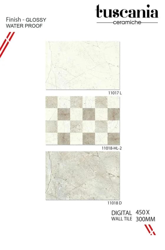 Ceramic Wall Tiles, Size: 1x1.5 Feet