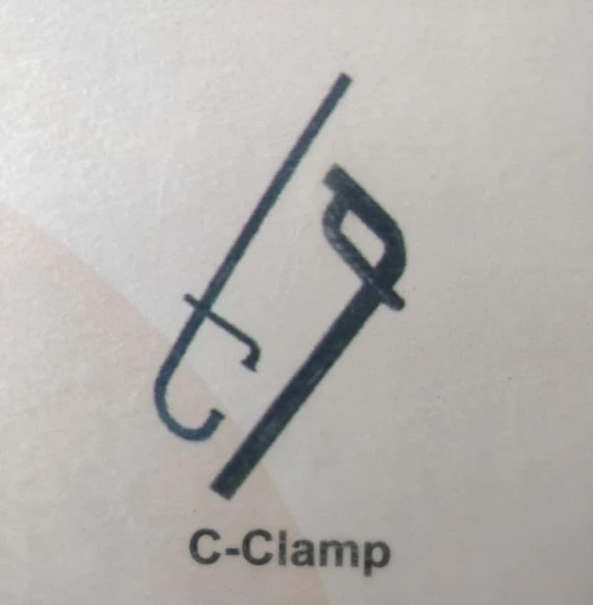 Cast Iron Blue C Clamp, Size: 6 mm