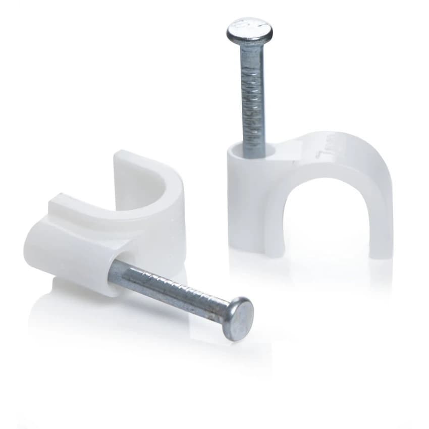 White and Grey Nail Cable Clip, Packaging Size: 1000 pieces/packet