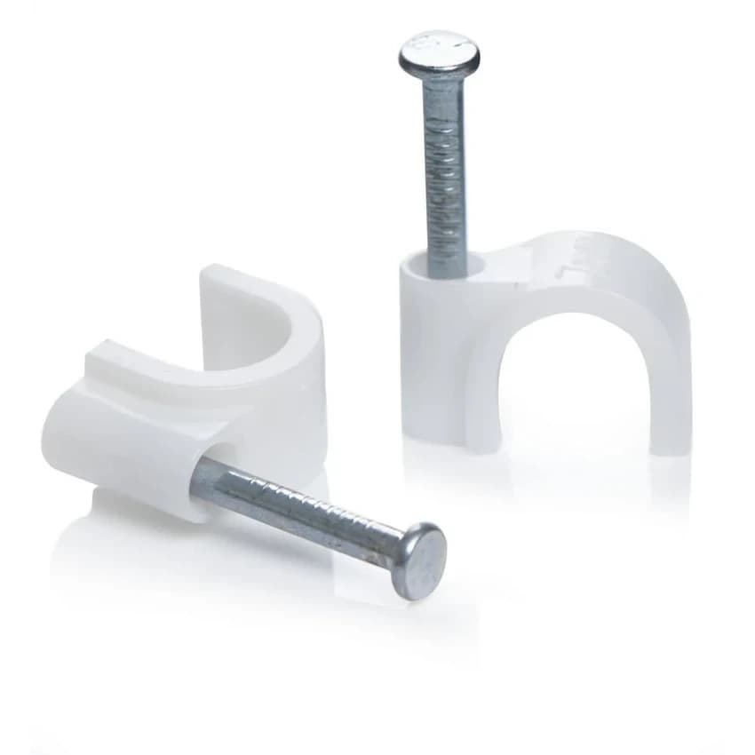 Plastic White Wire Clips, Packaging Size: 100 pieces/packet, Clip Size: 4 mm