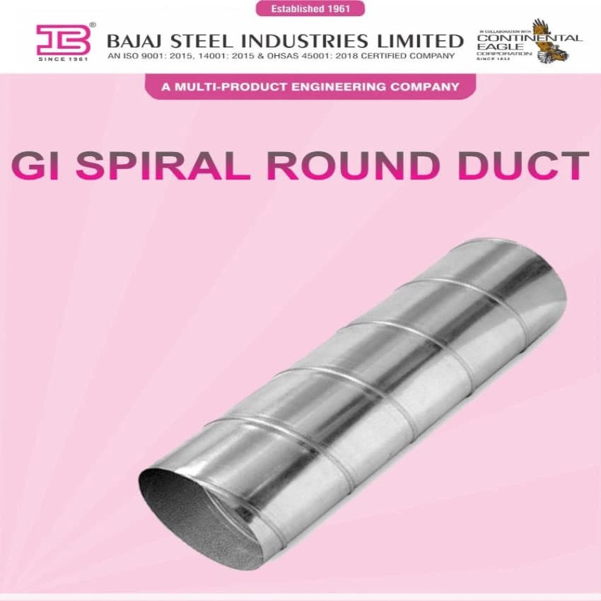 Bajaj Electric GI Spiral Round Duct, For Industrial