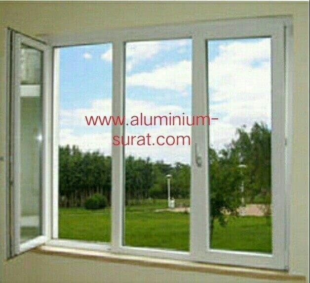 Powder Coated Aluminium Window, For Home, Size/Dimension: 2100*1500