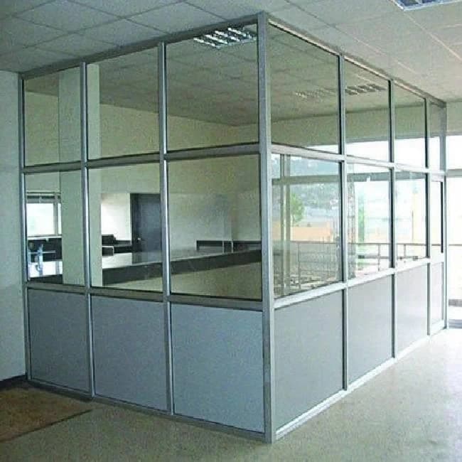 UPVC Silver Aluminium Office Partition