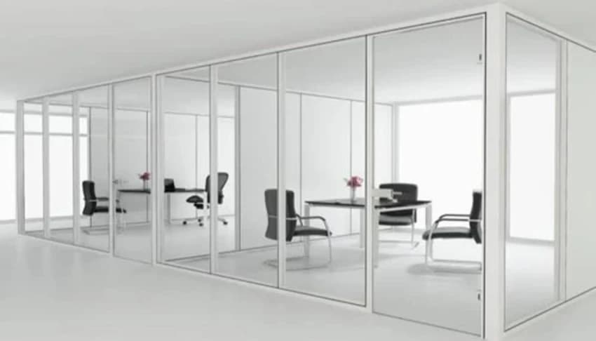 12 mm Aluminium Glass Partition