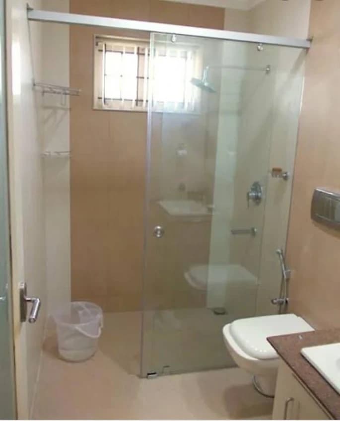 Grey 84 Inch Sliding Glass Door, For Home, Exterior