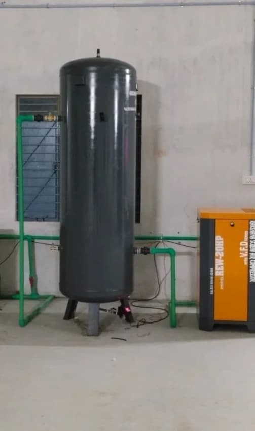 Vertical MS Air Receiver, 200, Storage Capacity(litre): 5000 L