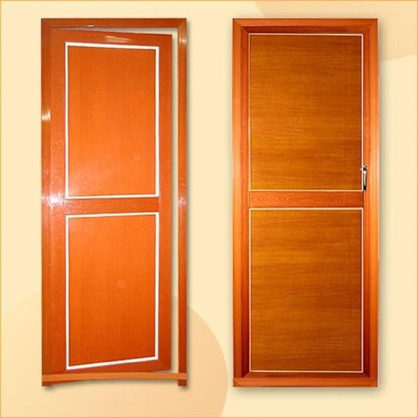 Rectangular Brown Solid Pvc Panel Door, Frame Material: Wooden