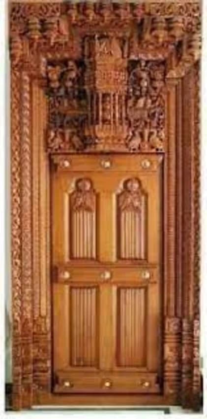 Wood Polished Temple Custom Doors, Wooden