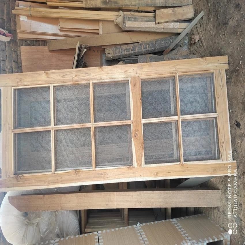 Rectangular Jali Wooden Door Original Sagwan, Size: Standard