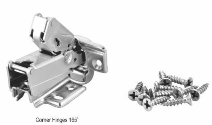 Iron Cabinet Corner Door Hinge, Size: 2"", Finish Type: Steel