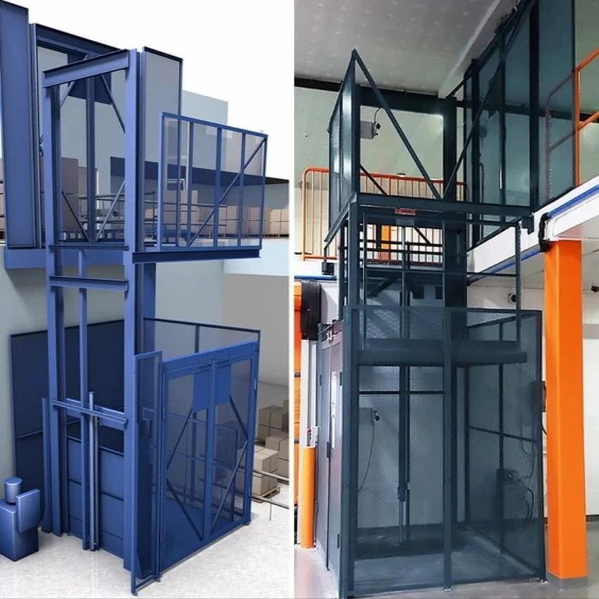 Electro Hydraulic Good Lift With Cage, Capacity: 4-5 ton