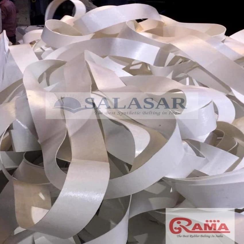 White Synthetic Elevator Belt