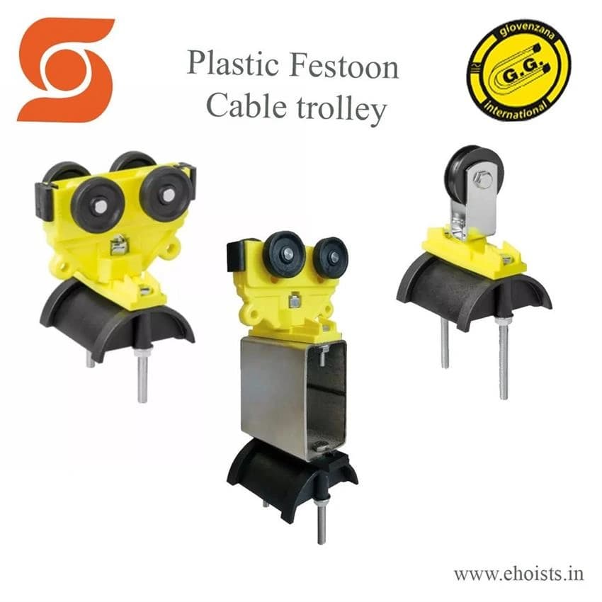 Manual C Rail Festoon Cable Trolley, Loading Capacity: 0-30 kg, Capacity: 30 - 50 kgs