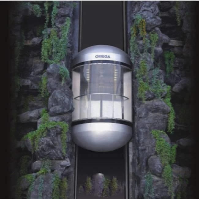 OMEGA Option A 8 Person Capsule Elevator 544 kg